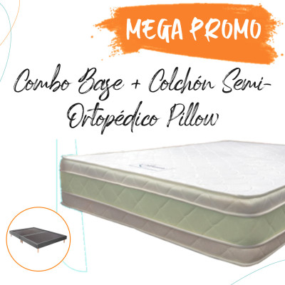 Promoción Combo Base + Colchón Semi-Ortopédico Pillow